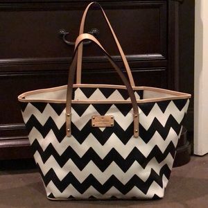 Authentic Kate Spade Large Tote - Black and White